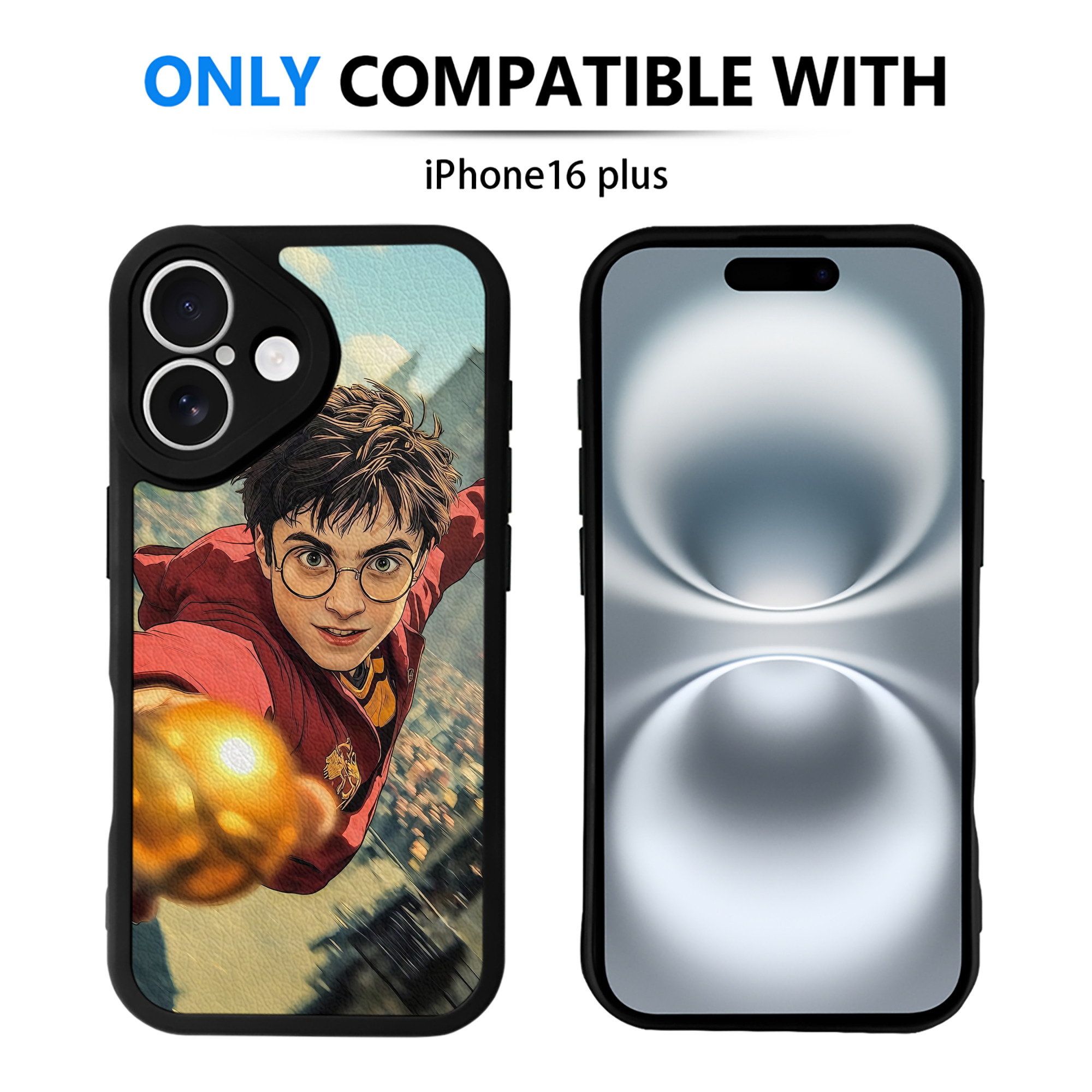 （画像用） Harry Potter ハリー・ポッターシリーズ 【iPhone 16シリーズ対応】シリコンスマホケース（レザー調） 材質：シリコン